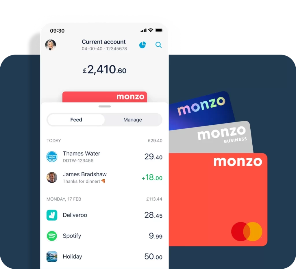 Аккаунты Monzo EU саморег