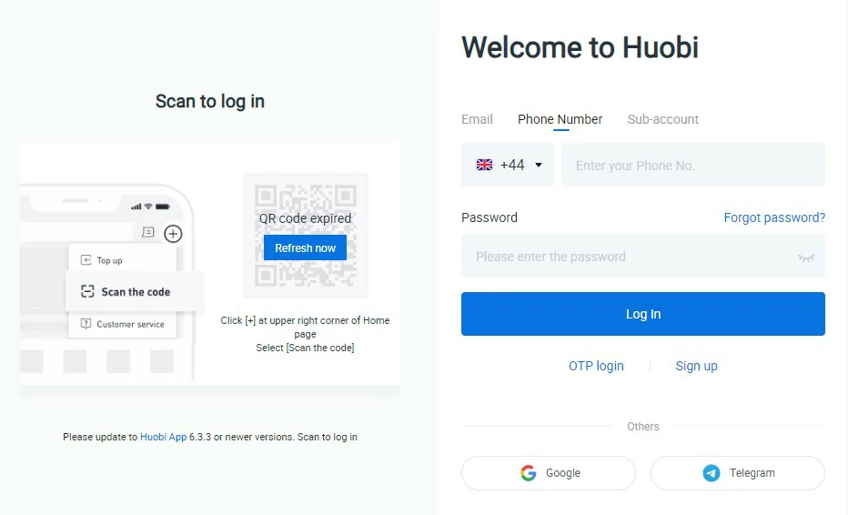 Аккаунты Huobi EU саморег